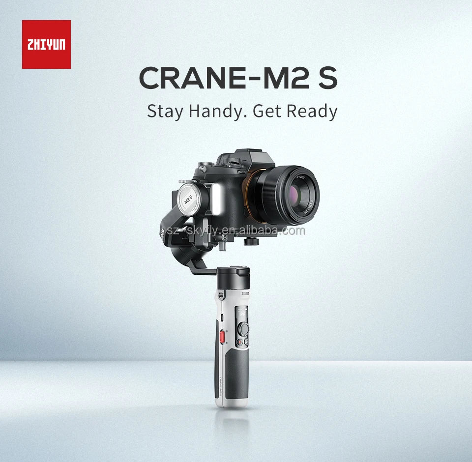M2S 3-Axis Mirrorless Cameras Gimbal Handheld Stabilizer for Sony Canon Action Compact Camera Smartphones Vlog