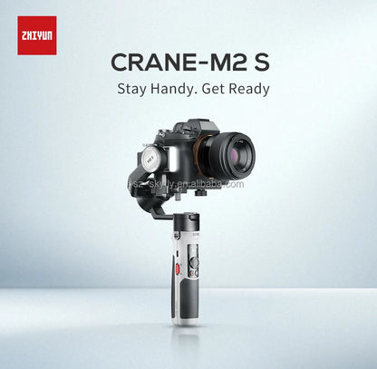 M2S 3-Axis Mirrorless Cameras Gimbal Handheld Stabilizer for Sony Canon Action Compact Camera Smartphones Vlog