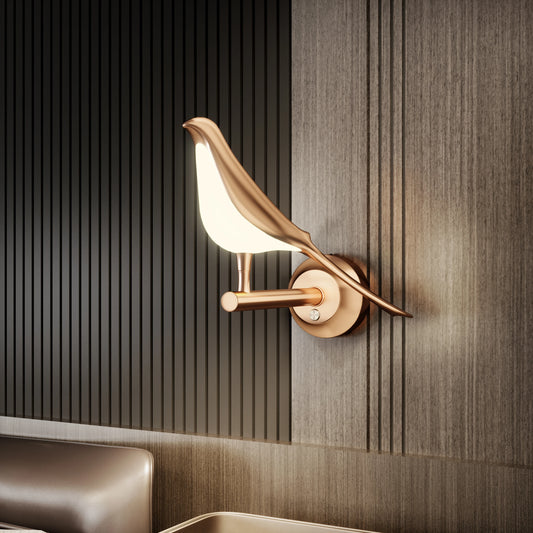 Nordic Modern led Wall Lamps Golden Bird 12w Decorati Bedside Indoor For Wall light Living Room Sofa Background Rotatable Sconce