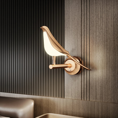Nordic Modern led Wall Lamps Golden Bird 12w Decorati Bedside Indoor For Wall light Living Room Sofa Background Rotatable Sconce