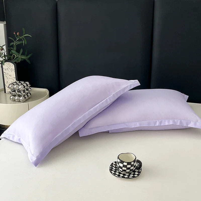 Solid Color Fitted Sheet with 2 Pillowcase Hotel Luxury Deep Pocket Sheet Soft Microfiber Breathable & Comfy Bed Sheet Set, Twin