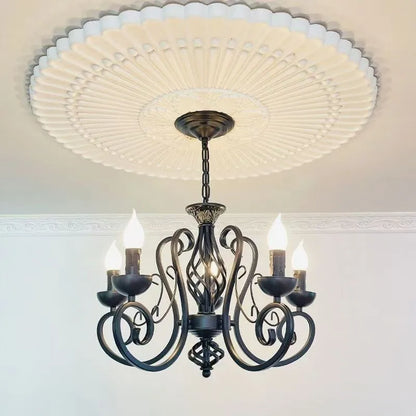 American Simple Living Room Light Modern Dining Room Bedroom Chandelier Black Iron Nordic Style Room Decoration Lighting Chandel