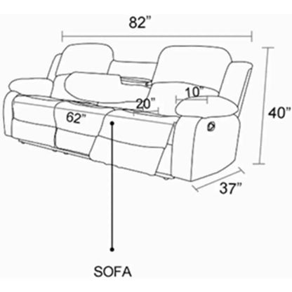Beige Recliner Sofa Set, Manual Reclining Sofa Living Room Furniture Sets Bonded Leather Reclining sofas(Beige, 3PCS Set)