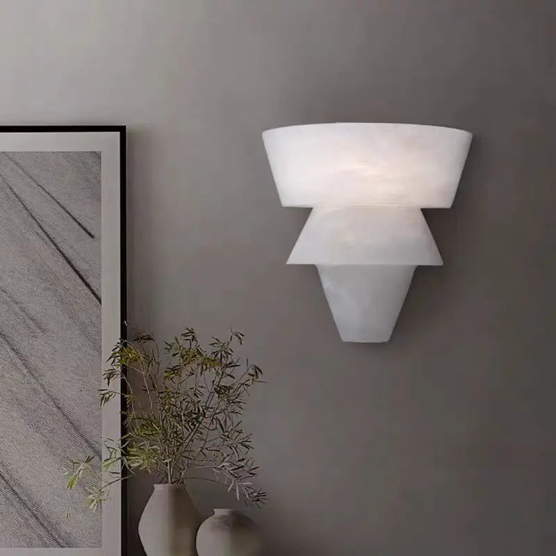 Spanish Marble Wall Lamp Modern Luxury LED Wall Light Creative Living Room Bedroom Corridor Bathroom Villa Wall Decor G9 Bulb