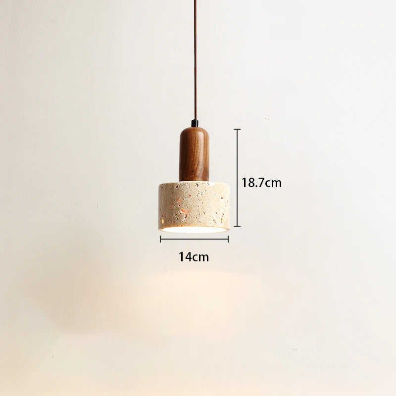 Yellow cave stone wabi-Sabi wind bedroom bedside chandelier Creative cream style homestayretro medieval restaurant small chandel