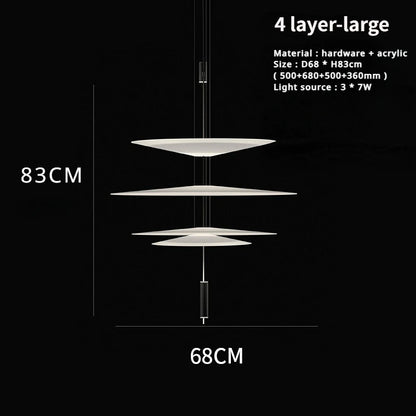 SANDYHA Modern Flying Saucer Style Chandeliers House Home Decor Led Pendant Lamps Kitchen Living Room Bedroom Interior Lighting