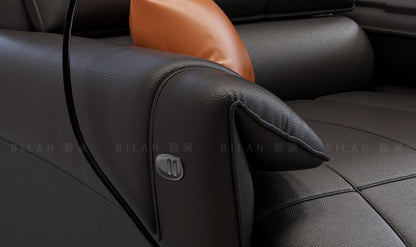 Genuine Leather Modern Sofa Chair Living Room Electric Designer Reclining Sofa Italian Loveseat Divano Soggiorno Home Furniture