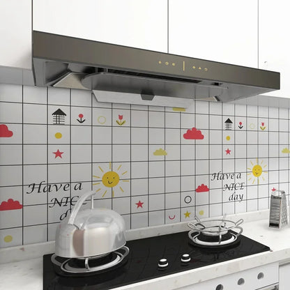 Kitchen Stove Oil-proof Sticker Waterproof High Temperature Resistant Wallpapers Kitchen Decoration Self Adhesive Contact Paper