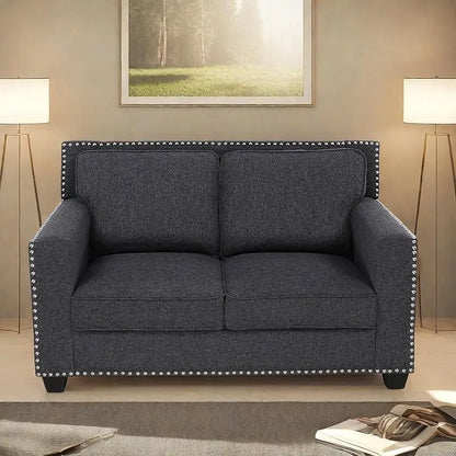Cars Sofa for Living Room Set 3 Piece Modern Decor Loveseat Set with Arms and Nailhead,Includes Couch and A