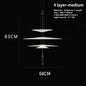 SANDYHA Modern Flying Saucer Style Chandeliers House Home Decor Led Pendant Lamps Kitchen Living Room Bedroom Interior Lighting