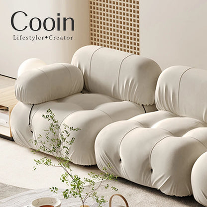Combination square sofa Mario bedroom small apartment full sponge vacuum compression Living room leisure chair lazy fabric sofa