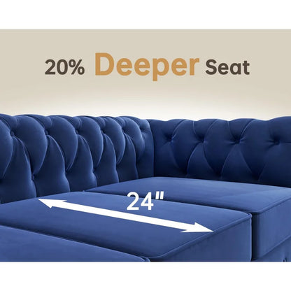 Chair for Living Room,Velvet No Sagging, Living 24'' Comfy Seat Depth, Accent Tool-Free Assemble
