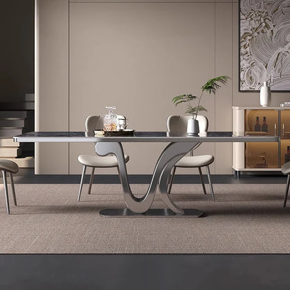 Kitchen Luxury Dining Table Modern Study Large Industrial Bar Living Room Home Furniture Mesas De Comedor Extended Garden JGY