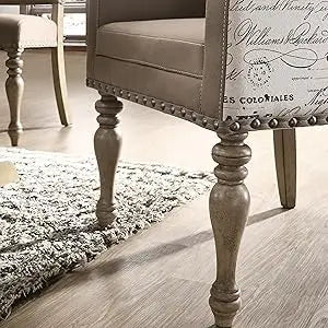 Birmingham 8-Piece Dining Set: Extendable Table with 4 Side Chairs, 2 Armchairs, and a Nailhead Bench, Driftwood Finish
