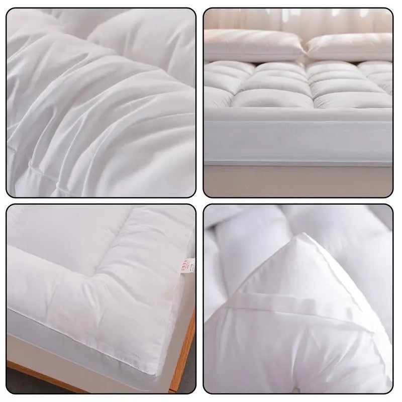 Soft Filling Mattress Pad Soft Down Velvet Tatami Mats Mattress Fluffy and Breathable Relieve Body Stress Soft Cushion Anti-Slip