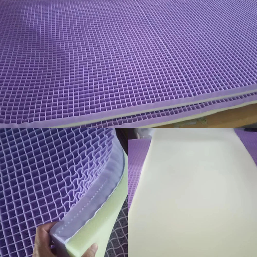 King Size Back Support TPE Gel Matrix Grid Mattress Comfort Mattress Pads & Toppers