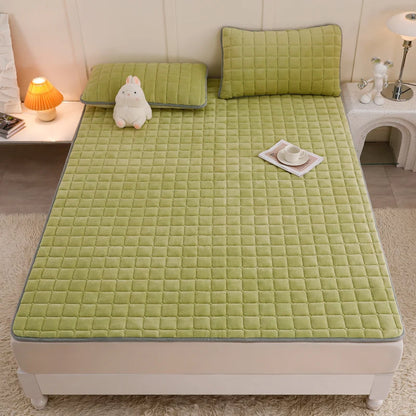 Fleece Topper Mattress Foldable Pad Sleeping Mat on The Floor Tatami Orthopedic Pillow Top Double Bed Bedroom Furniture Futon