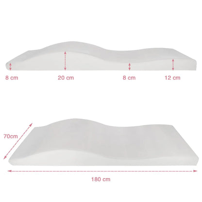Foam Spa Massage Table Beauty Bed Curved Topper Salon Anatomica Lash Mattress Wave Memory Foam Lash Bed Topper
