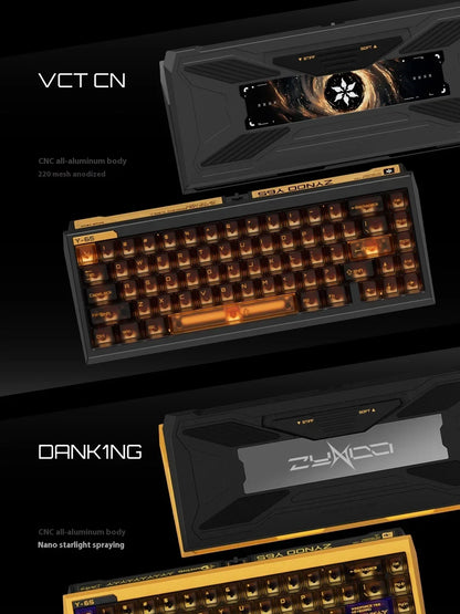 ZYNOO Y65 Magnetic Switch Keyboard Wired Gaming Aluminum Alloy 8K RGB Mechanical Keyboard 0.001mm RT Gasket Keyboard PC Gamer