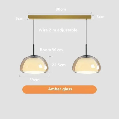 Lustre Glass Hanging Lamps Modern Luxury Home Decor Pendant Light Bedroom Living Room Kitchen Dining Table Cafe Suspend Fixture