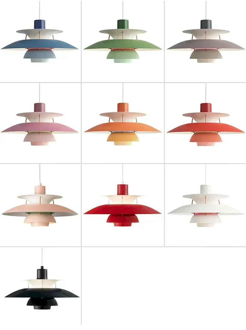 Danish Design Pendant Lights Colorful Umbrella Led Hanging Lamp Living Room Lustre Kitchen Chandeliers Droplight