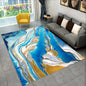 3D Colour Gold Nordic Marble Splendid Area Rug,Carpet for Home Living Room Bedroom Sofa Doormat Kitchen Decor,Non-slip Floor Mat