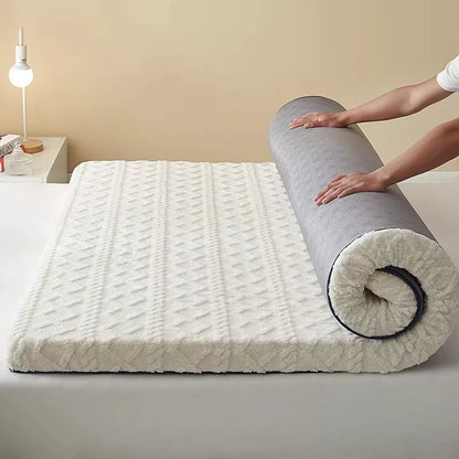 Thick Velvet Mattress Single Double Size Sponge Mattress Cushion Mat Soft Tatami Sleeping Pad