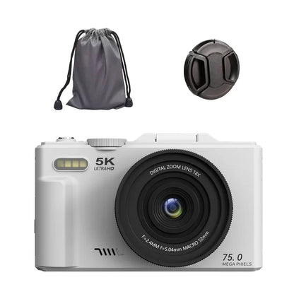5k HD Digital Camera 75MP 18X Zoom AF Automatic Zoom 3-inch Flip Screen WIFI Web Camcorder Student Travel Shooting Vlog Cameras