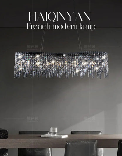 Italy Designer Luxury Chrome Chandelier K9 Crystal for Dining Room Hotel Hall Villa Bar Round Long  Hanging Light Fixture Decor