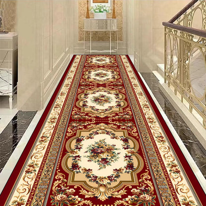 Golden Luxury Long Corridor Carpet Large Area Passageway Non-slip Rugs Washable Porch Entry Doormat Living Room Decoration Mats