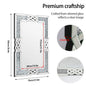 90/100/120CM Large Crystal Crush Diamond Mirror Vanity Silver Decorative Wall Hang Mirror for Bedroom Hallway Living Room