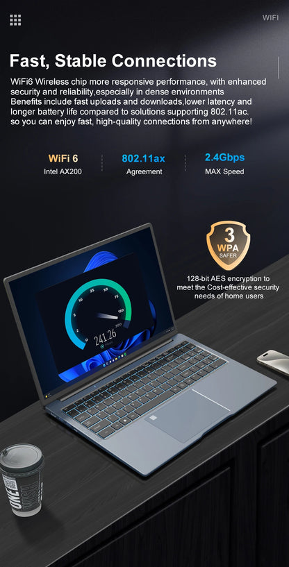 Ninkear N16 Pro Gaming Laptop 13th Intel i7-13620H 16-inch 2.5K IPS 120Hz Computer 32GB DDR4+1TB SSD WiFi 6 Fingerprint Unlock