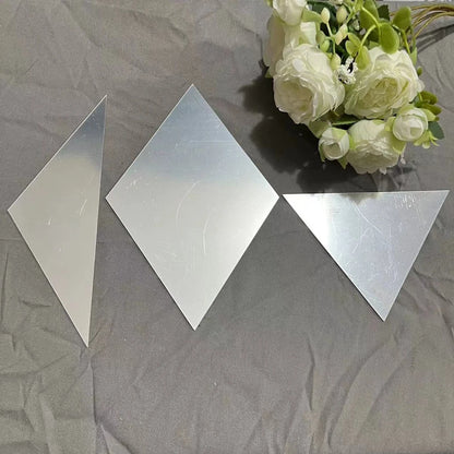 10/17/32/58pcs 3D Mirror Stickers Acrylic Triangles Self-adhesive Diamonds DIY Wall Mirror Stickers for Living Room Home Decor