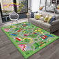 Child Playmat Traffic Highway City Playroom Carpet Rug for Home Living Room Bedroom Doormat Decor, Area Rug Non-slip Floor Mat