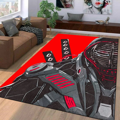 15 Size Samurai Spirits Pattern Rug Carpet for Living Room Bathroom Mat Creative Doormat Carpet for Bedroom Home Decor Play Mat