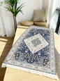 Handwoven cotton linen carpet retro Bohemian style square bedside geometric floor mat living room home decoration Bohemian manda