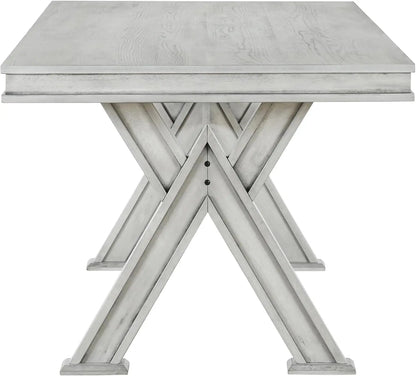 6 Pieces Dining Table Set with Bench, Rectangle Dining Table with 4 Upholstered Chairs & A Bench, Rubber Wood Dining Table Set