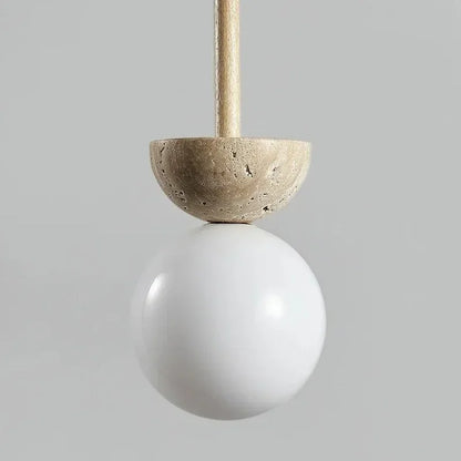 Cream Style Pendant Lamp Bedroom Bedside Led Chandelier Stone Wood Light Designer Bauhaus Medieval Restaurant Bar Small Lights