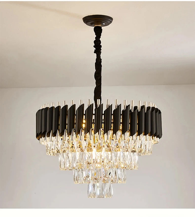 Luxury Modern Crystal Ceiling Chandelier For Living Room Lights Lustre Home Decor Indoor Lighting LED Dining Room Pendant Light