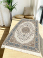 Handwoven cotton linen carpet retro Bohemian style square bedside geometric floor mat living room home decoration Bohemian manda