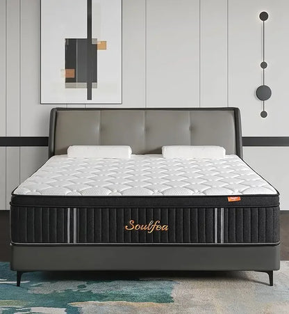 Size ,12 Inch Hybrid Full Mattress in a Box with Memory Foam & Individual Pocket Spring for Edge Support,Pressu