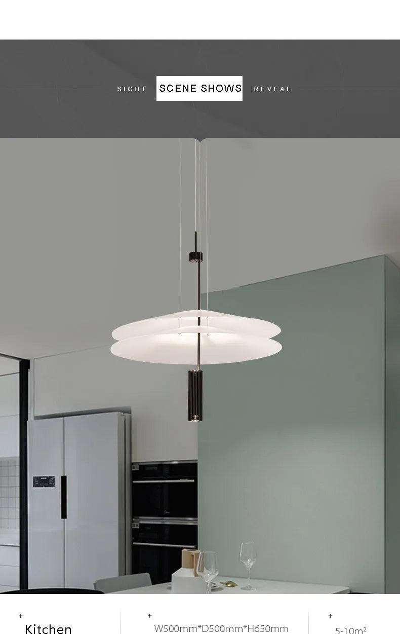 SANDYHA Modern Flying Saucer Style Chandeliers House Home Decor Led Pendant Lamps Kitchen Living Room Bedroom Interior Lighting