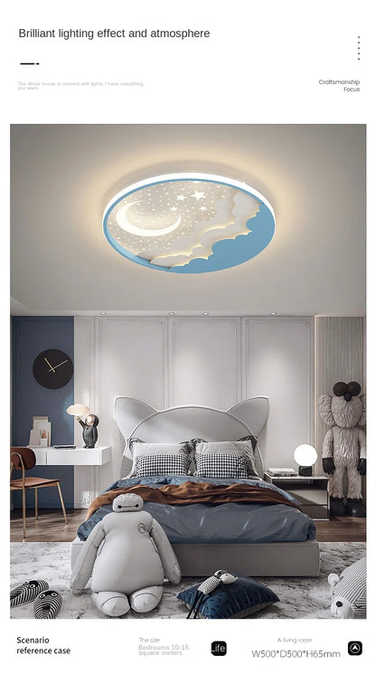SANDYHA Nordic Children LED Ceiling Lamp Lantern Nursery Bedroom Kids Room Lustres Lampara Techo Para Quarto Home Decor Lighting
