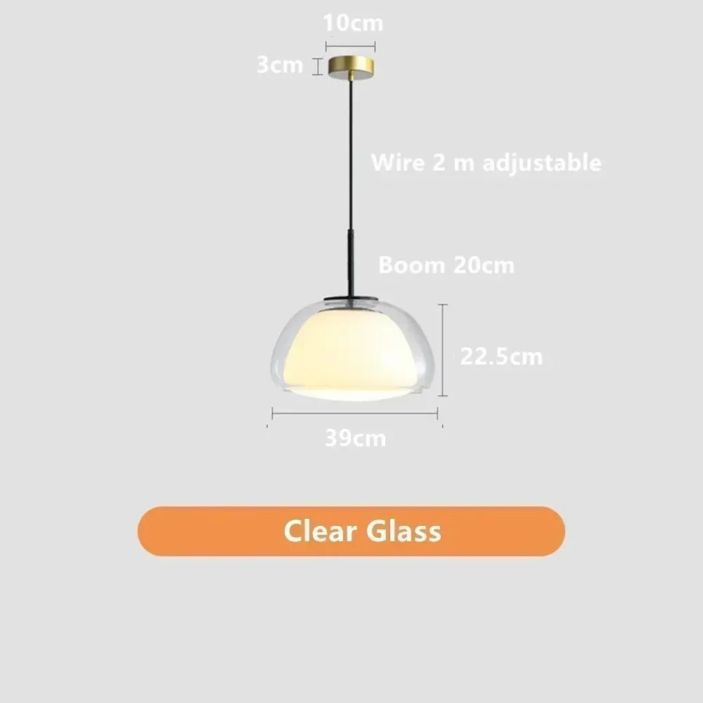 Lustre Glass Hanging Lamps Modern Luxury Home Decor Pendant Light Bedroom Living Room Kitchen Dining Table Cafe Suspend Fixture