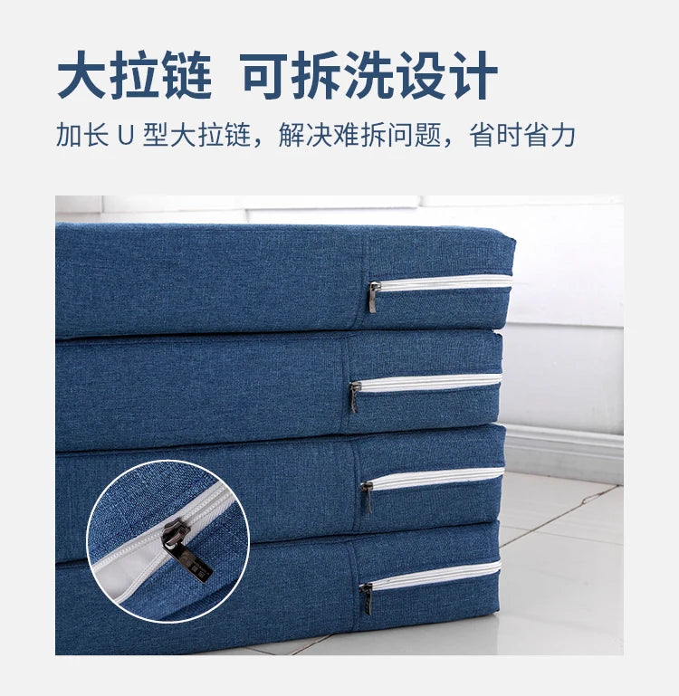 Compact Memory Foam Folding Mattress Office Nap Bed Compact Tatami Yoga Mat Foldable Sponge Mattress Portable Single Bed for Eas