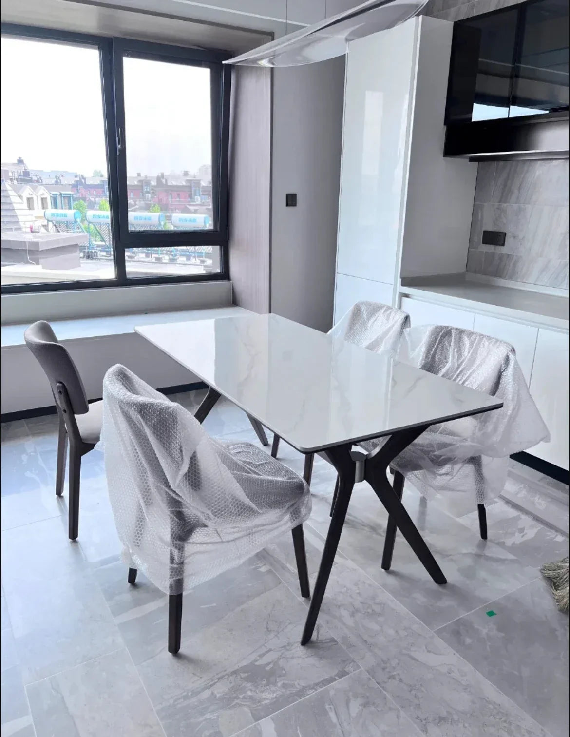 Wood Table China Mesas De Cristal Luxury Modern Dinner Dining Table Set Restaurant Center Mesa Plegable Garden Furniture Sets