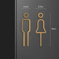 Black Gold Color Toilet Sign Plate Brass Wash Room Door Wall Label Sticker Wc Holder Signage Board