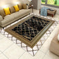Black Gold Marble Area Rug Modern Abstract Geometric Rug Non-Slip Soft Floor Carpet Decor for Home Living Room Bedroom Office