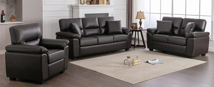 Morden Fort white leather love seat and sofa set, modern luxury and comfy furniture sleeper pouches for living room, apartment,
