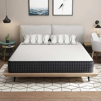High Quality Hotel Natural Latex King Queen Size Memory Pillow Top Foam Bed Pocket Spring Mattress in a Box